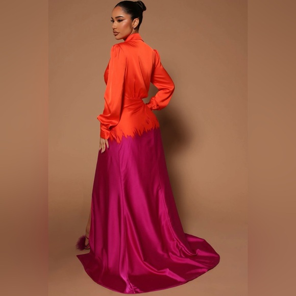 Melissa Ombre Maxi Dress - Orange/combo - Picture 5 of 7